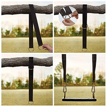 NeBatte 2X Tree Swing Hanging Cinghie,Albero Cinghie Pendenti con moschettone con Chiusura di Sicurezza, Perfetto per Pneumatici, altalene a Disco, amache, regge Fino a 2200 LB-Nero