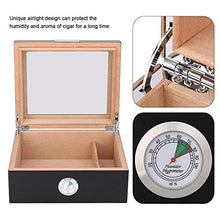 Custodia per humidor per sigari,custodia portatile per sigari in legno di cedro da viaggio portatile con umidificatore digitale,confezione per sigari per uomo e testimoni (nero,30 sigari)