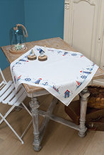 Vervaco - Tovaglia Maritim, Aida in cotone, multicolore, 80 x 80 x 0,3 cm