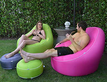 AVENLI Poltrona a Sacco Gonfiabile per Giardino, Piscina e casa (Grigio)