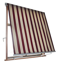 VERDELOOK Tenda da Sole Milos a Caduta avvolgibile con Braccetti 80 cm per ancoraggio, larghezza 2,5 m e altezza 2,5 m, beige e bordeaux