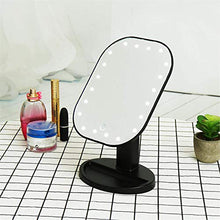 Specchio per Il Trucco Touch Screen da Tavolo con Luce per Specchio da Trucco da 20 LED Alimentato A Batteria Specchio Ad Angolo Regolabile di 180 ° Specchio per Il Trucco da Viaggio Portatile