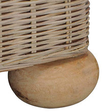 vidaXL Divano a 3 Posti con Cuscini Comodo Rilassante Confortevole Solido Robusto Pratico Resistente Durevole Sofa Poltrona in Rattan Naturale