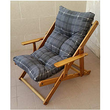 LMWB Poltrona Relax, 3 Posizioni in Cuscino Imbottito in Legno Pieghevole - Grigio Scuro