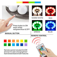 HONWELL Luci per ombrellone, 12 LED in plastica con lampadina per ombrellone, luce da esterno a batteria con timer, cambio colore con telecomando per ombrellone, tende da campeggio