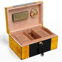 SCDZS Desktop Cigar Humidor - Rettangolare umidificatore con Vassoio e separatore Regolabile