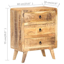 vidaXL Credenza 60x35x75 cm in Legno Massello di Mango Grezzo