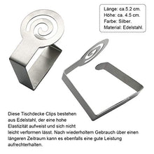MICHETT, 4 fermatovaglia in acciaio inox, per esterni, per ristoranti, feste, picnic, buffet, colore argento