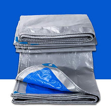 Teloni Impermeabile Resistente, 200 G/M² Telo Universale Argento/Blu Protegge Le Piante da Giardino Tettoia per Il Sole con Occhiello Zincato(Size:6×6M)