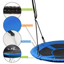 Leogreen Altalena da Giardino Altalena Nido per Bambini e Adulti con Cinghie Sospese Set Diametro da 100cm capacità di carico Massimo 300kg Nero Blu