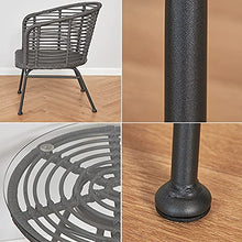 Set di mobili da Giardino per Esterni, Sedia da Giardino in Rattan e Tavolo da tè Set da 3 Pezzi Divano in Vimini Set da Conversazione Mobili da Giardino per Balcone