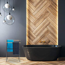 Relaxdays Portasciugamani da Terra, Piantana Autoportante, 2 Bracci, Acciaio e Legno, HLP: 85x59x45 cm, Antracite Natura