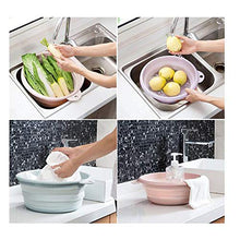 Lavabo pieghevole in Tre Colori, lavabo Portatile e Pieghevole, lavabo per Uso Domestico, Materiale PP + TPR
