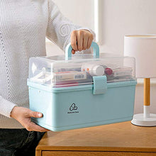 Tomyeer, scatola di primo soccorso multifunzionale per medicinali, portatile, per uso domestico, grande capacità, scatola per pillole e droghe, rosa