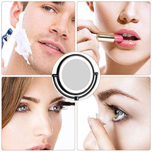 WZDD Specchio Trucco Ingranditore da Parete, Specchio Cosmetico Illuminato con Luce LED, Specchio da Bagno 10x Ingrandimento con Braccio Pieghevole Specchi per Radersi