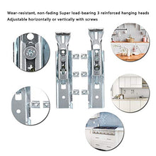 HelloCreate - Set di 2 guide sospese per armadietti a scomparsa, regolabili e pesanti, 150 kg