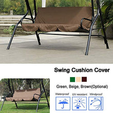 Oumefar Coprisedile Appeso Impermeabile Non Sbiadito Facile da Pulire per Swing Brond Nuovo(Brown)
