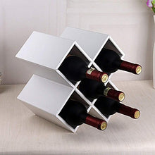 Exquisite Wine Rack Peaceip Wine Rack, Wine Cooler Europeo Realizzato in MDF e Pelle PU, Un Colore (Nero, Misura: Grid Eight)