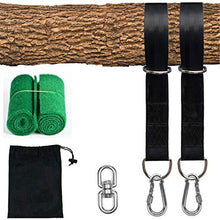 LEERAIN Swing Strap Kit Tracolla Regolabile + Moschettone da 300 lbs + Gancio Swing per un'installazione rapida e semplice di Tree Swing