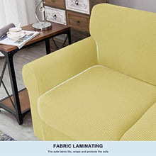 Su Subrtex - Copridivano a 3 posti, con 3 federe separate, per divano, protezione antiscivolo per mobili, colore: giallo chiaro - Arredi Casa