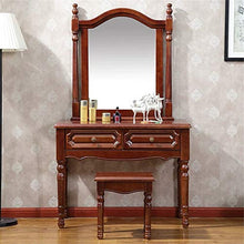 XuZeLii Tovaglia Due Cassetti Tavolo Comò E Feci Il Trucco di Storage Specchio Cosmetico con Pannelli E Versatili Toilette con Cassetti (Color, Size : Free)