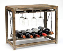 DanDiBo 9202-R - Portabottiglie in legno marrone con ripiano da 47 cm