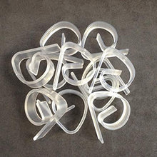 Lindong - Confezione da 50 clip per tovaglia in plastica trasparente