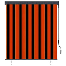 vidaXL - Tenda avvolgibile per esterni, 140 x 250 cm, arancione e marrone