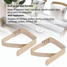 Changor - Clip per tovaglia, in acciaio inox, resistente alla ruggine (oro)