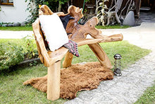 Windalf Vikings - Panchina con corvo nero Hugin, 145 cm, realizzata a mano, in legno di radice