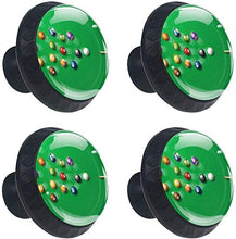 Biliardo Poster Sala da biliardo Otto palla Pomelli per Porta Set di 4 Pomelli per Mobili Manopole per Cassetti Cucina Armadio Vetro
