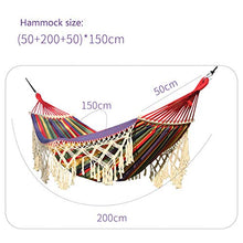 CYzpf Amaca da Campeggio Swing Macramé Portatile Leggero Mobili da Giardino per Esterni Singolo Equipaggiamento per Dormire in Tela Viaggi Beach Garden Lounging Indoor