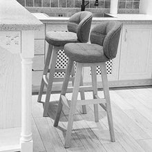LWW Sgabelli, Gambe in legno con Indietro Sgabelli Solid sedia di legno Simple Home Kitchen Restaurant schienale alto