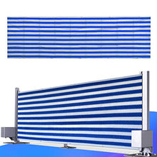 SMLJFO - Parabrezza per balconi e privacy, per veranda, terrazza, balcone, con 10 fascette (1 × 5 m) blu