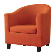 KELUINA 2 Pezzi Copripoltrona Club,Copripoltrona Chesterfield Elasticizzato Jacquard Poltrona da Cocktail Elastico Copripoltrona Lavabile Fodere Coprisedia per Bar(Arancione)