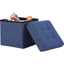ASDFGHJKL Folding Ottomani/Cubo di Stoccaggio Scatole Poggiapiedi Passo Sgabello, Seduta Imbottita per Dorm Living Room