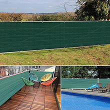 WUZMING Schermo Privacy Balcone Recinzione Parabrezza per All'aperto Backyard Patio Balcone Resistente ai Raggi UV Resistente alle Intemperie con Occhielli (Color : Dark Green, Size : 0.9x6m)