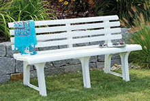 Dmora Panchina da Esterno, Made in Italy, 145x49x74 cm, Color Bianco