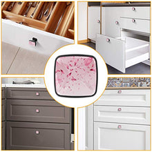 Pink sakura falling petals background Pomelli per Porta Set di 4 Pomelli per Mobili Manopole per Cassetti Cucina Armadio Vetro