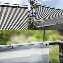 Rete ombreggiante Copertura Ombra per Piante da Fiore, Strettamente Intrecciato Strisce Grigie e Bianche Maglia per Protezione Solare, 100g/㎡ (Size : 3×6m)