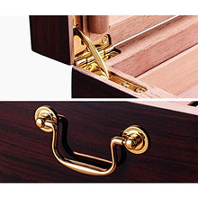 SMEJS Cigar Humidor a Mano in Legno Cigar Box Desktop Humidor con igrometro e umidificatore, Cedar divisore detiene Il 100 sigari