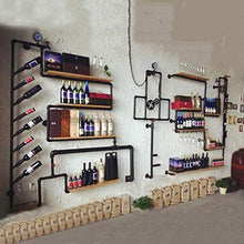 MoDi Wine Rack Retro Style Industriale Tubo di Acqua a Parete Vino Rack (L140 * W20 * H85cm)