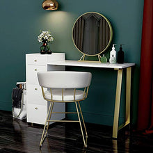 Wuxingqing Tavolo da toeletta Makeup Tabella Vanity Dressing Tavolo con 4 Governo di immagazzinaggio, Specchio e ha attenuato Stool regolati for Le Donne Ragazze per Regalo Donna Ragazza Bambini