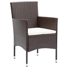 vidaXL Sedie da Pranzo per Giardino 2 pz in Polyrattan Marrone