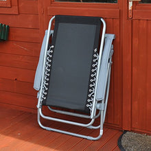 Kingfisher fsgc Gravity Sdraio Reclinabile da Giardino, Colore: Nero