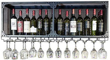 Leifeng Tower Classico Wine Rack Materiale Ferro Battuto attaccatura del Supporto Ambiente Coppa Hanging Porta Bicchiere Calice Wine Rack Rack (Color : Black)