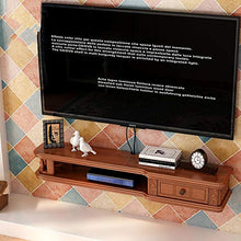 PQXOER-HO Mobile TV Floating Porta TV a Parete Console TV, Centro di intrattenimento unità (Colore : Rosso, Dimensione : 100x24x17cm)