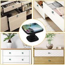 Bambù di ibisco Pomelli per Porta Set di 4 Pomelli per Mobili Manopole per Cassetti Cucina Armadio Vetro
