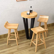 Sgabello da bar in legno, stile rétro da sala da pranzo, sgabello ergonomico curvo per cucina, pub | Cafe (dimensioni: 75 cm)