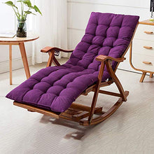 Iyom Sedia Zero Gravity, Chaise Longue, Sedia reclinabile da Esterno Sedia a Dondolo in bambù con poggiapiedi, bracciolo e Morbido Cuscino, Sedia Lounge utilizzata in Giardini, Piscine Prati